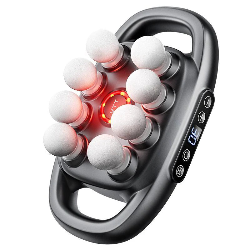 16-Head Deep Tissue Massage Gun with Red Light Therapy